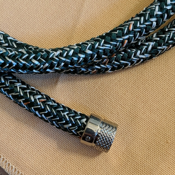 Acne Studios Woven Jack Belt Green
